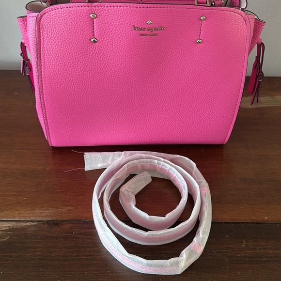 KATE SPADE Gorgeous Pink Handbag with Removable Crossbody Strap EUC - Picture 11 of 13